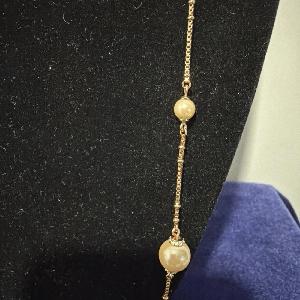 Kate Spade Pearly Delight Pearl Dangle Scatter Charm Long Necklace 34